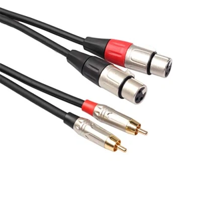Image of RCA to XLR Cable,Dual Male Dual Female Cable,2 2 HIFI Audio Cable for Amplifier Mixer Microphone Wire Cord (1.8M)