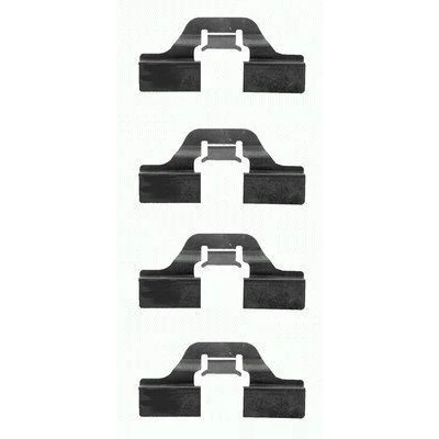 Image of 440720 Accessory Kit, disc brake pads HELLA 8DZ 355 202 621 VOLKSWAGEN: GOLF 5, Caddy 3, 2, AUDI: A3 Sportback, Hatchback, A4 B6 Saloon