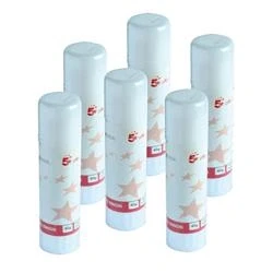 Image of 5 Star Glue Stick Solid Washable Non toxic Large 40g (Pack of 6)