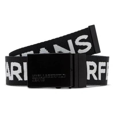 Image of Karl Lagerfeld Jeans Reversible Webbing BELT Unisex Belt, Size: One Size, Black