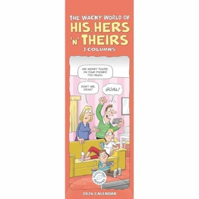 Image of Wacky World Of His, Hers &#039;N&#039; Theirs Slim Family Planner 2026