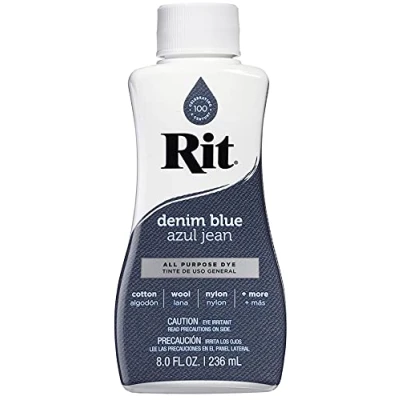 Image of Rit Purpose Liquid Dye, Fabric, Denim Blue, 236ml