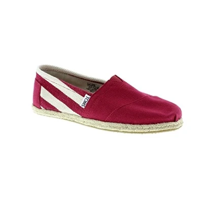 Image of Toms University Classic Alpargata Red Womens Shoes Canvas (archived) Size UK 3