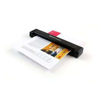 Image of IRIScan Express portable color scanner v4 8PPM: document scanner, free pdf editor, simplex, USB powered, scan to Word, PDF, XLS, bus.cards Outlook, photo receipt Win