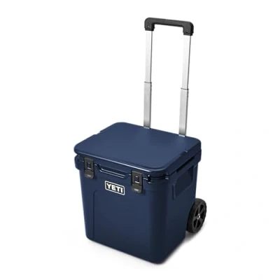 Image of YETI Roadie 48 Cool Box, Insulated Hard Cooler with Wheels, Navy