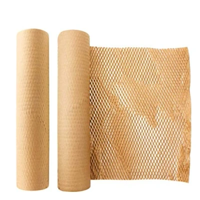 Image of helpers lab Ready Roll Packaging paper 12&#039;&#039; x 33&#039; Honeycomb Cushioning Wrap Perforated Packing 1 Rolls for &amp; Moving void fill