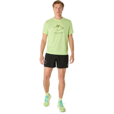 Image of Asics Fujitrail Short Sleeve Top Green, Men&#039;s Running T Shirt, Lightweight &amp; Breathable for Optimal Comfort