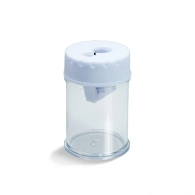 Image of Rapesco R34DCDB2 Traditional Double Hole Pencil Sharpener with Shavings Compartment, Transparent