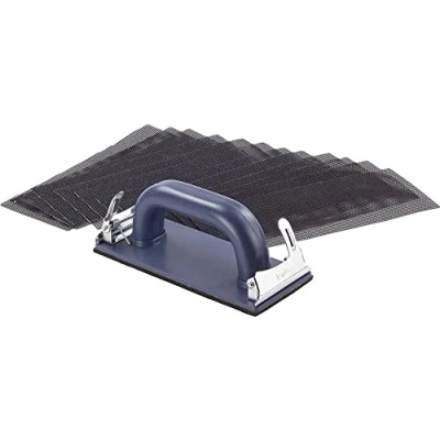 Image of kwb 11 Piece Hand Sander Set with Clamping Device and Abrasive Mesh 93x230 mm, 10 pcs.
