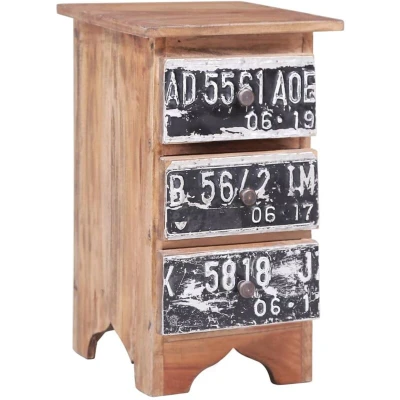 Image of vidaXL Bedside Cabinet 30x30x51 cm Solid Mahogany Wood
