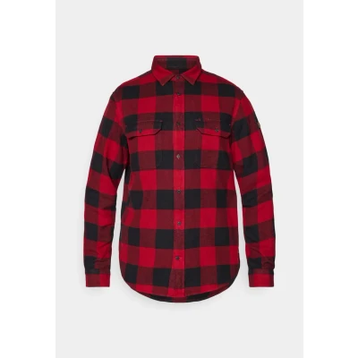 Image of FJALLRAVEN Men&#039;s Övik Heavy Flannel Shirt M T, Red Black, L