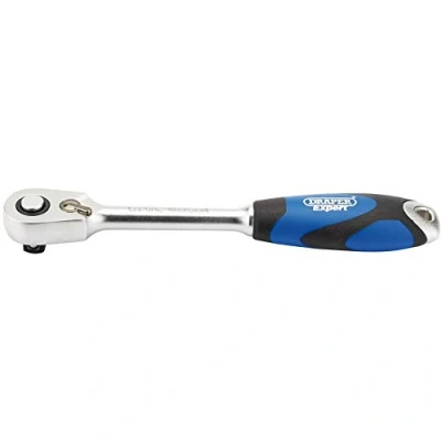 Image of Draper 60 Tooth Micro Head Reversible Soft Grip Ratchet, 3/8&quot; Sq. Dr.