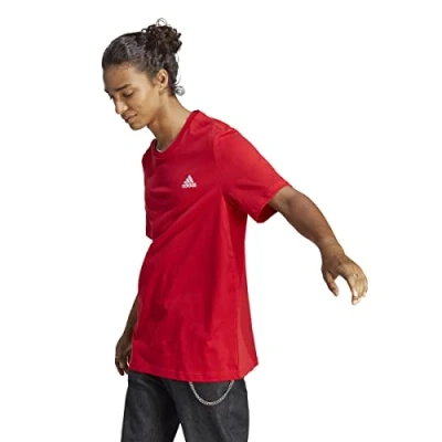 Image of adidas Sportswear Essentials Basic Tshirt, Men&#039;s, Size: Small, Better scarlet