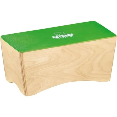 Image of Nino Percussion Bongo Cajon Instrument Drum Box for Children from 3 Years Musical Playing Surface Baltic Birch, Green (NINO931GR)