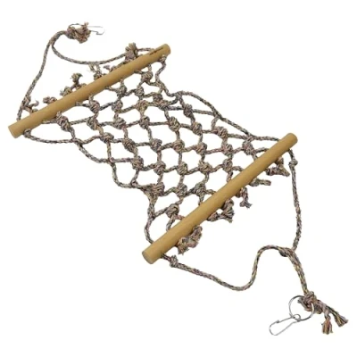 Image of Little Friends Hanging Cargo Net Rat Rope Hammock 76cm x 30cm 2cm Small Animal Cage Accessory