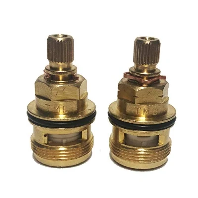 Image of 28 Spline Ceramic Tap Cartridge Valve Pair Hot and Cold Compatible 3308R