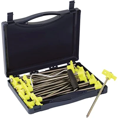 Image of Outwell Steel Pegs Box, Silver, Length: 20.5 cm