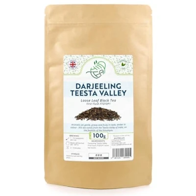 Image of Darjeeling Teesta Valley Premium First Flush FTGFOP1 Black Loose Leaf Tea (100g)