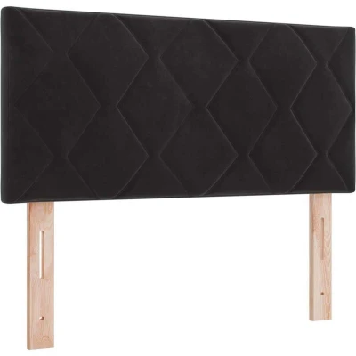 Image of vidaXL Black Velvet Headboard with Diamond Block Design 90cm