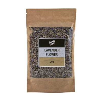 Image of Lowhill Valley Lavender Flower herbal tea Whole Dried Buds Lavandula angustifolia for Relaxation and Sleep Handpicked No Additives or Preservatives Organically Grown 30g