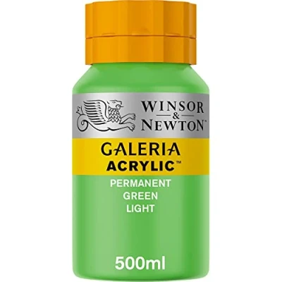 Image of Winsor &amp; Newton, Galeria Acrylic, Permanent Green Light, 500ml