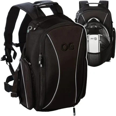 Image of OG Original Motorcycle Backpack GO Black Waterproof, 20L, Motorbike Helmet Strap, Bag, Cycling Man, Laptop, Reflective