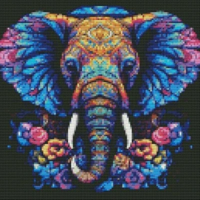 Image of Awesocrafts Cross Stitch Stamped Kits Elephant Animal Easy Patterns Stitching Embroidery Needlework Kit Supplies