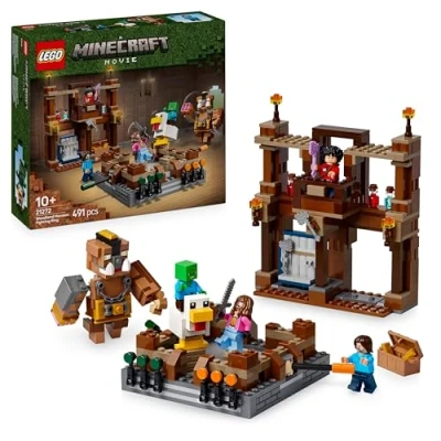 Image of LEGO Minecraft Woodland Mansion Fighting Ring Interactive Building Toy incl. a Baby Zombie, Steve, Garret &amp; Henry Minifigures Movie Set for 10+ Year Old Boys, Girls Gaming Fans 21272