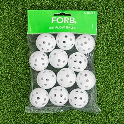 Image of FORB Air Flow Plastic Golf Balls Hollow Wiffle Hard Wearing [12 Pack]