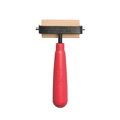 Image of Speedball 2 ½&quot; Soft Rubber Brayer, Block Printing, Printmaking Tools, Brush Roller, Scrapbooking Art Craft Supplies, Decoupage