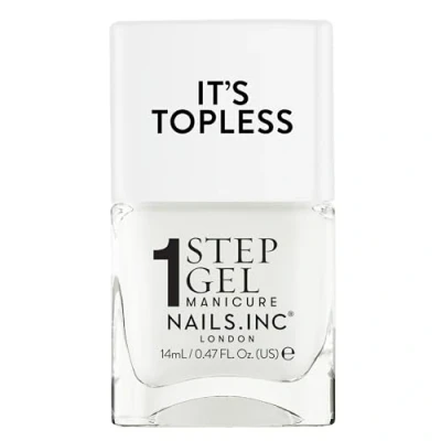 Image of Nails Inc It&#039;s Topless Gel Nail Polish, 4 in 1 Base Coat, Treatment, Color &amp; Top Long Lasting, Strong, Chip Free Nails, Glossy Salon Quality Manicure At Home, Vegan, Cruelty Free, Shade Emma