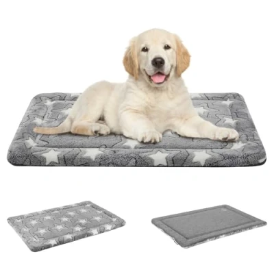 Image of EMPSIGN Medium Dog Bed Washable Reversible Cool and Warm Mat Mattress for Crate Pet High Density Foam, Grey, 76x51x2.8cm