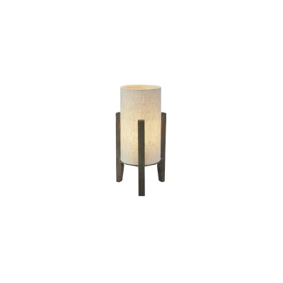 Image of Markslöjd Eruca table lamp, height 34 cm, brown/beige, wood/linen