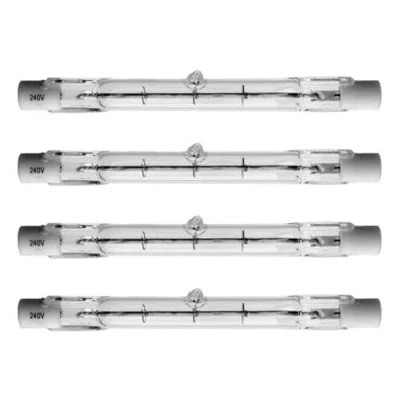 Image of 4X Bell 03841 80W 240V 78mm Tungsten R7s Halogen Linear 100W Replacement
