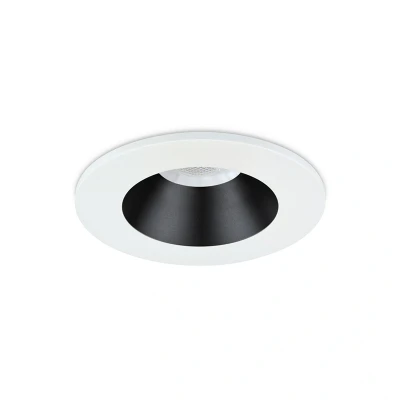 Image of Anti Glare IP65 Fire Rated LED Downlights 6.5W White Bezel/Black Cone JCC V50 Pro
