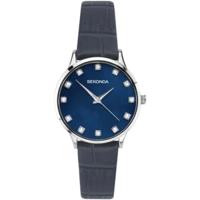 Image of Sekonda 2959 Ladies Dark Blue Leather Watch