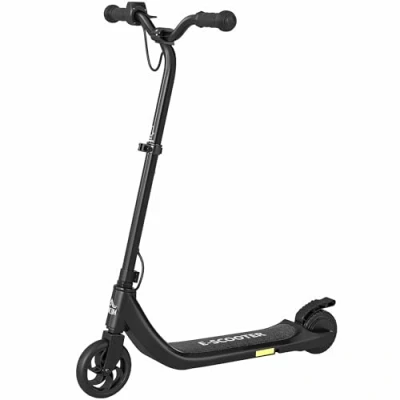 Image of HOMCOM Electric Scooter, 120W Motor E Scooter with Adjustable Height, Battery Display, Rear Brake for Ages 6+ Years Black