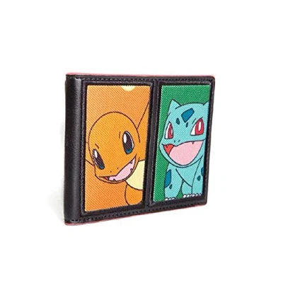 Image of Bioworld Pokemon Starting Characters Bi Fold Wallet Coin Pouch, 12 cm, Multi Colour