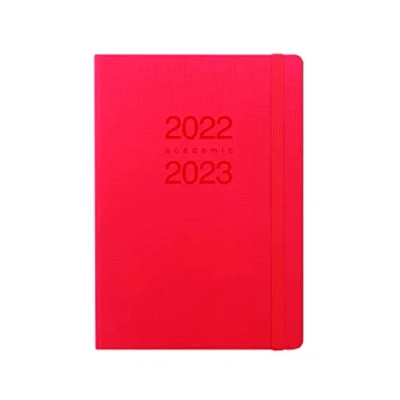 Image of Letts Memo A5 Academic 22.23 Week to View Diary red