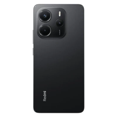 Image of Xiaomi Redmi Note 14 smartphone, 6+128GB, black, 108MP AI camera system, 5500mAh battery, 120Hz eye care display, features (charger not included)