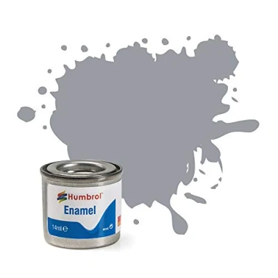 Image of Humbrol Model Paint AA0713 No 64 Light Grey Matt Tinlet 1 (14ml), Enamel Paints for Models, Plastic, Metal, Wood, Glass, Ceramics and More, Touch Up Hobby Craft Kits