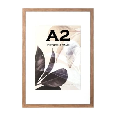 Image of Scholar Tree Brown A2(42x59.4cm) Photo Frames, Wooden Picture Frames A2 with Mount for A3 Frame, Wall Mountable
