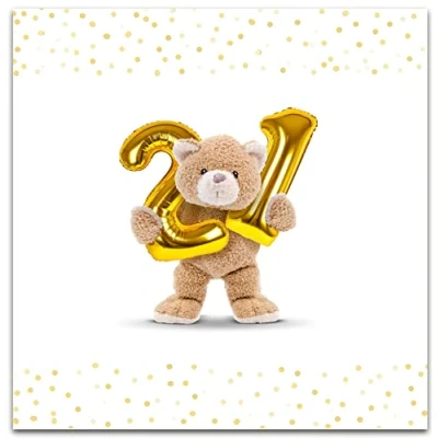 Image of 21st Birthday Card, Greeting Happy Cards, Age 21 Milestone Multi,SSWL003