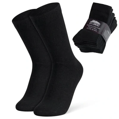 Image of CityComfort Calf Socks for Women, Soft and Breathable Multipack (Black 12 Pack)