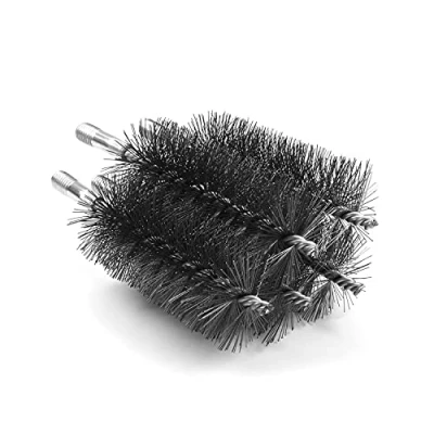 Image of Utoolmart Steel Wire Tube Cleaning Brush, Round Chimney M12 Threaded Interface 55mm Diameter 160mm Length, 5pcs
