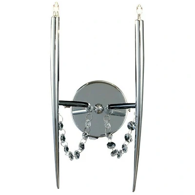 Image of Zest Wall Lamp 2 Light G4 Polished Chrome/Crystal, NOT LED/CFL Compatible