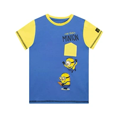 Image of MINIONS Boys T Shirt Blue 10 11 Years