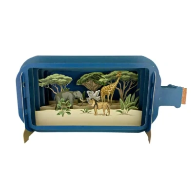 Image of Message in A Bottle Jungle Pop Up Any Occasion Greeting Card by Alljoy Cards MIB164
