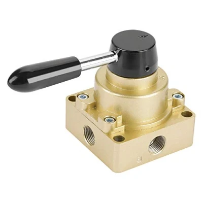 Image of Hilitand G3/8 Control Valve, HV 03 Pneumatic 3 Positions 4 Ways Air Flow Lever Valve