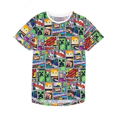 Image of Vanilla Underground Minecraft Overworld Boy&#039;s T Shirt, Multicoloured, 11 12 Years